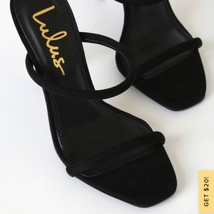 Lulus Black Suede High heel